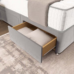 Oslo Divan Bed - Silver Plush Velvet