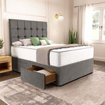 Oslo Divan Bed - Slate Grey Naples