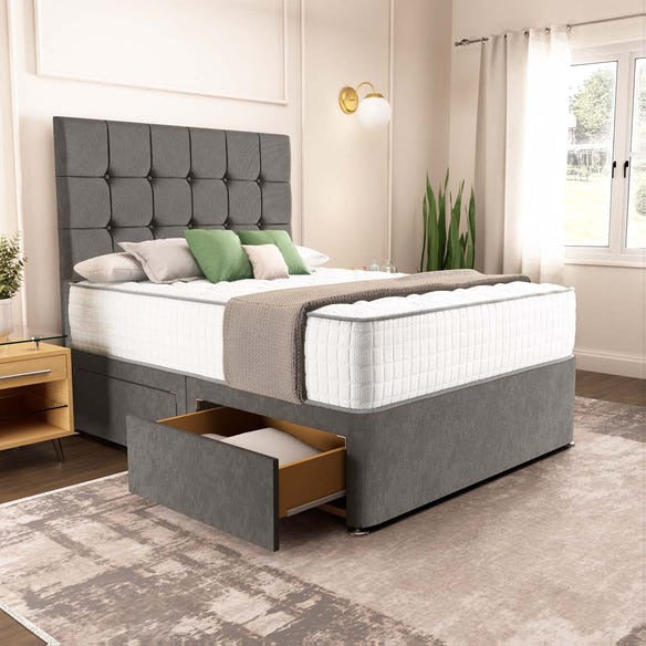 Oslo Divan Bed - Slate Grey Naples