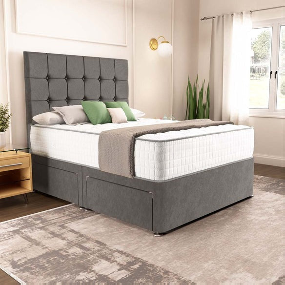 Oslo Divan Bed - Slate Grey Naples