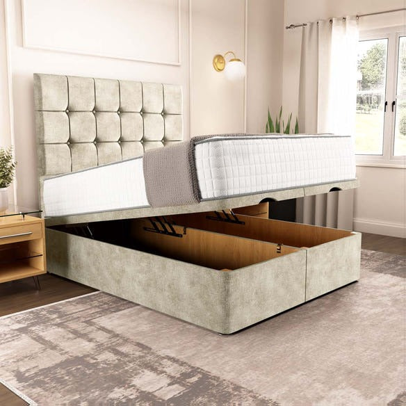 Oslo Ottoman Divan Bed - Almond Coniston