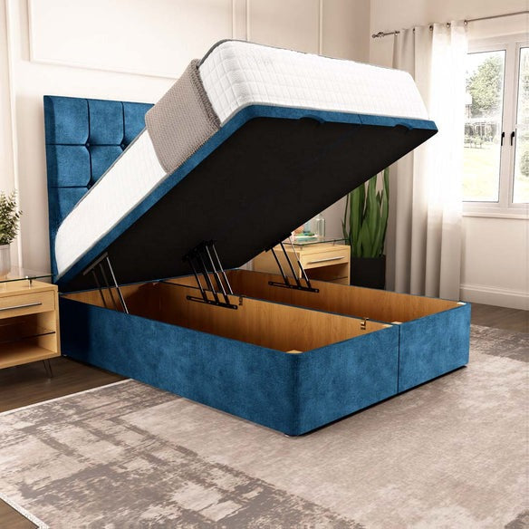 Oslo Ottoman Divan Bed - Blue Coniston