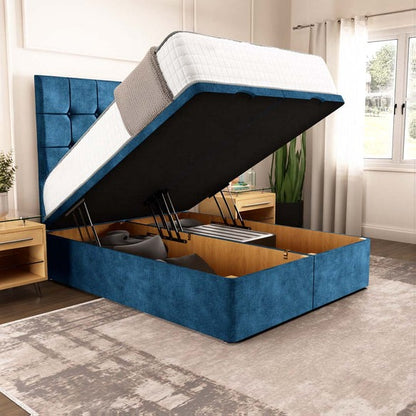 Oslo Ottoman Divan Bed - Blue Coniston