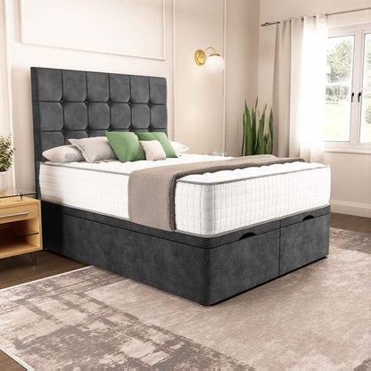 Oslo Ottoman Divan Bed - Charcoal Coniston