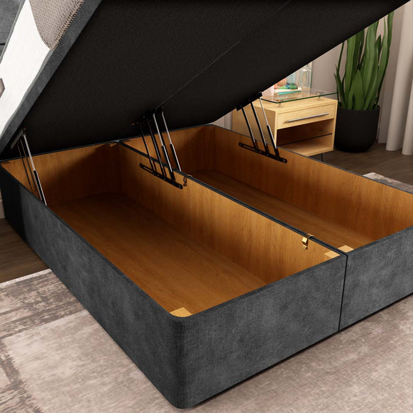 Oslo Ottoman Divan Bed - Charcoal Coniston