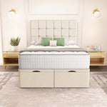 Oslo Ottoman Divan Bed - Cream Naples