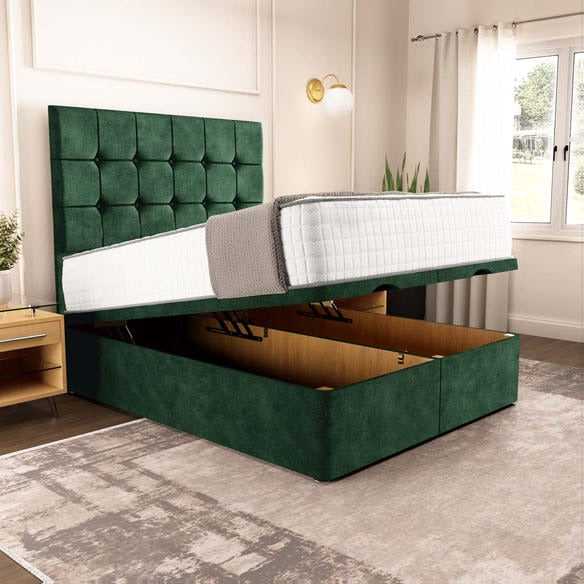 Oslo Ottoman Divan Bed - Emerald Coniston