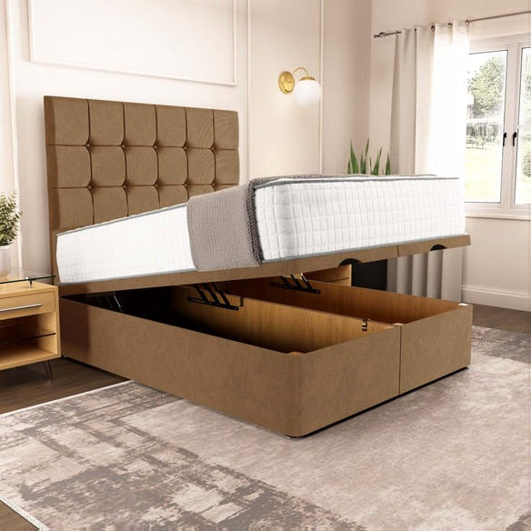 Oslo Ottoman Divan Bed - Mink Naples