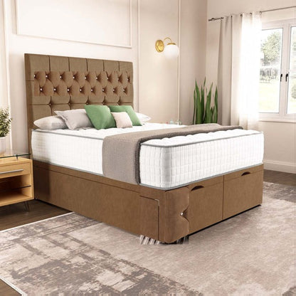 Oslo Ottoman Divan Bed - Mink Naples