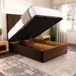 Oslo Ottoman Divan Bed - Mocca Plush Velvet