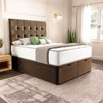 Oslo Ottoman Divan Bed - Mocca Plush Velvet