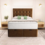 Oslo Ottoman Divan Bed - Mocca Plush Velvet