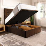 Oslo Ottoman Divan Bed - Mocca Plush Velvet