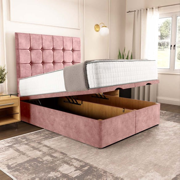 Oslo Ottoman Divan Bed - Pink Coniston