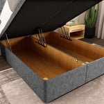 Oslo Ottoman Divan Bed - Silver Chenille
