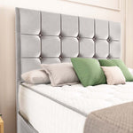Oslo Ottoman Divan Bed - Silver Plush Velvet