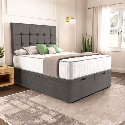 Oslo Ottoman Divan Bed - Slate Grey Naples