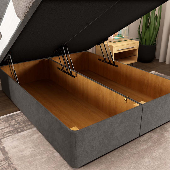 Oslo Ottoman Divan Bed - Slate Grey Naples