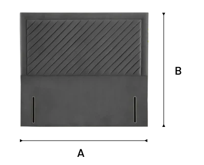 Oxford Floor Standing Headboard - Silver Linoso dimensions