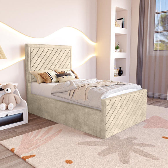 Oxford Kids Upholstered Bed - Almond Coniston