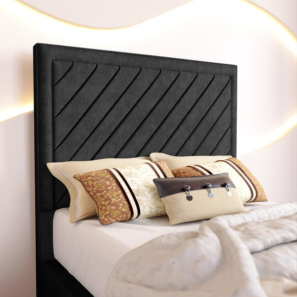 Oxford Kids Upholstered Bed - Black Naples