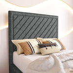 Oxford Kids Upholstered Bed - Charcoal Chenille