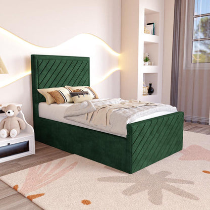 Oxford Kids Upholstered Bed - Emerald Coniston