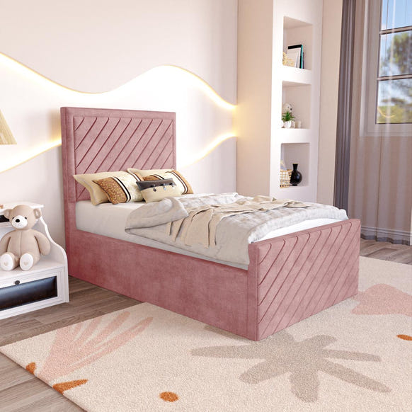 Oxford Kids Upholstered Bed - Pink Coniston