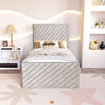 Oxford Kids Upholstered Bed - Seal Grey Naples