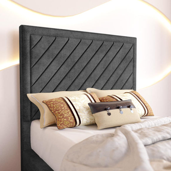 Oxford Kids Upholstered Ottoman Bed - Charcoal Coniston