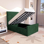Oxford Kids Upholstered Ottoman Bed - Emerald Coniston