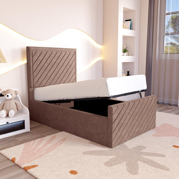 Oxford Kids Upholstered Ottoman Bed - Mauve Naples