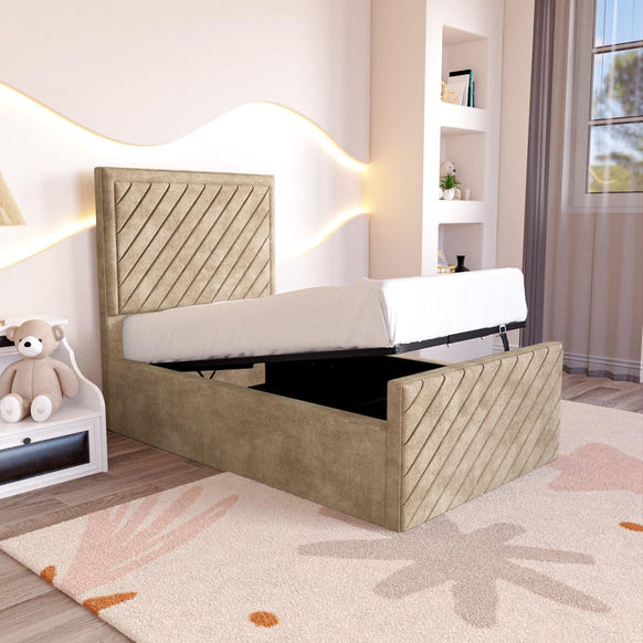 Oxford Kids Upholstered Ottoman Bed - Mink Coniston