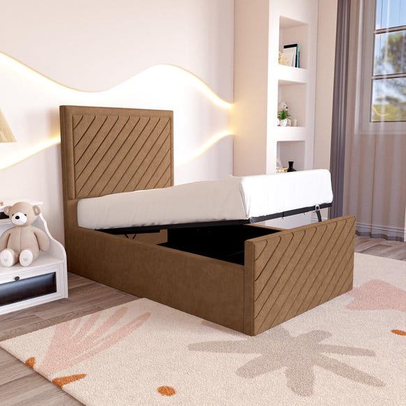 Oxford Kids Upholstered Ottoman Bed - Mink Naples