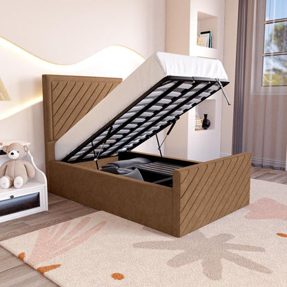 Oxford Kids Upholstered Ottoman Bed - Mink Naples