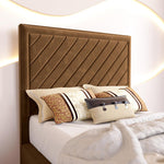 Oxford Kids Upholstered Ottoman Bed - Mocca Plush Velvet