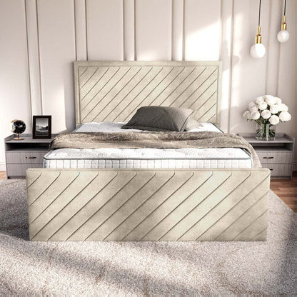 Oxford Upholstered Bed - Almond Coniston