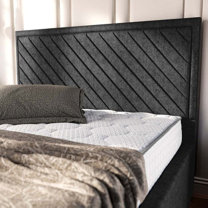 Oxford Upholstered Bed - Black Chenille