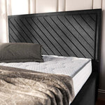 Oxford Upholstered Bed - Black Naples