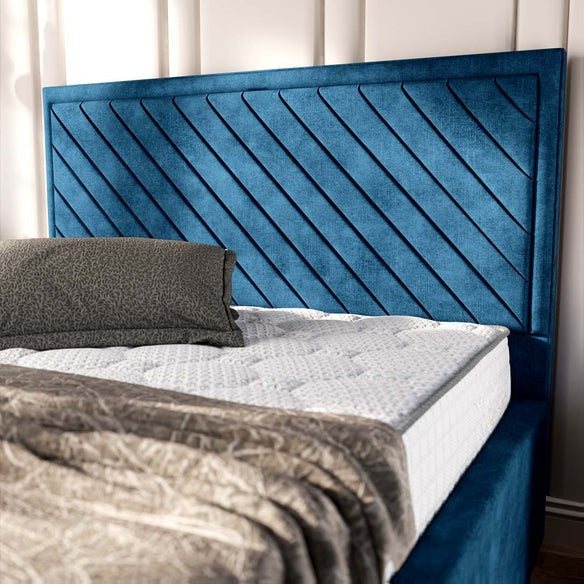 Oxford Upholstered Bed - Blue Coniston