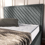Oxford Upholstered Bed - Charcoal Chenille