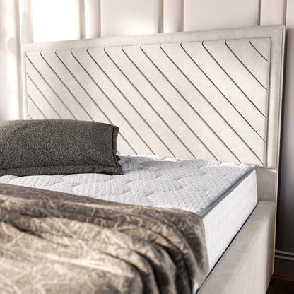 Oxford Upholstered Bed - Cream Naples