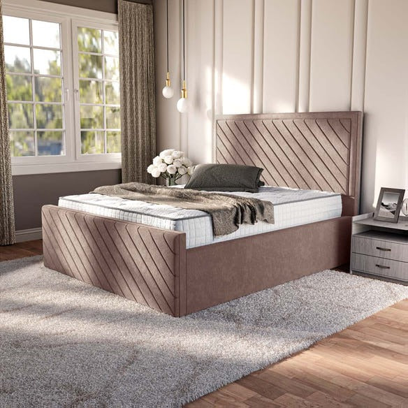 Oxford Upholstered Bed - Mauve Naples
