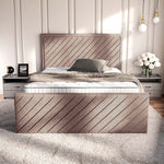 Oxford Upholstered Bed - Mauve Naples