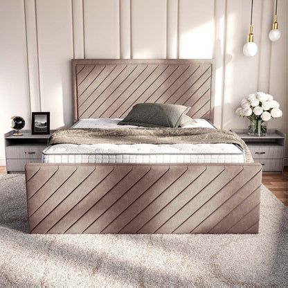 Oxford Upholstered Bed - Mauve Naples