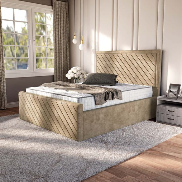 Oxford Upholstered Bed - Mink Coniston