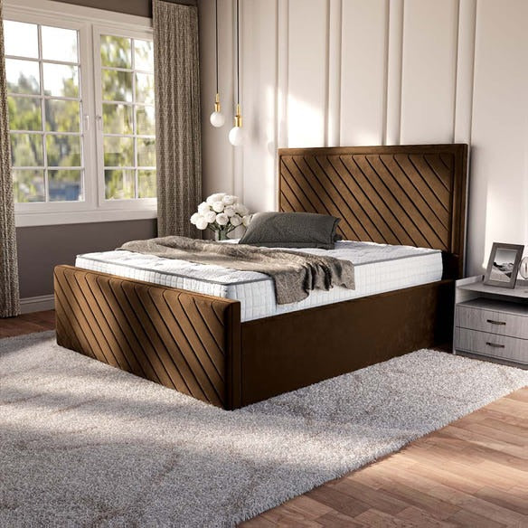 Oxford Upholstered Bed - Mocca Plush Velvet