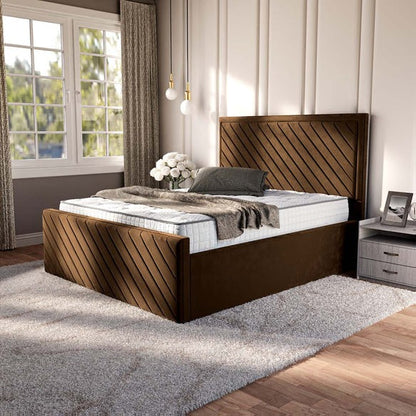 Oxford Upholstered Bed - Mocca Plush Velvet