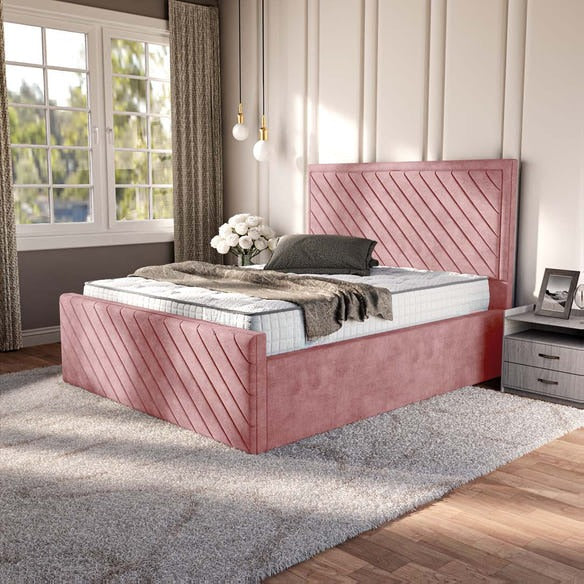 Oxford Upholstered Bed - Pink Coniston