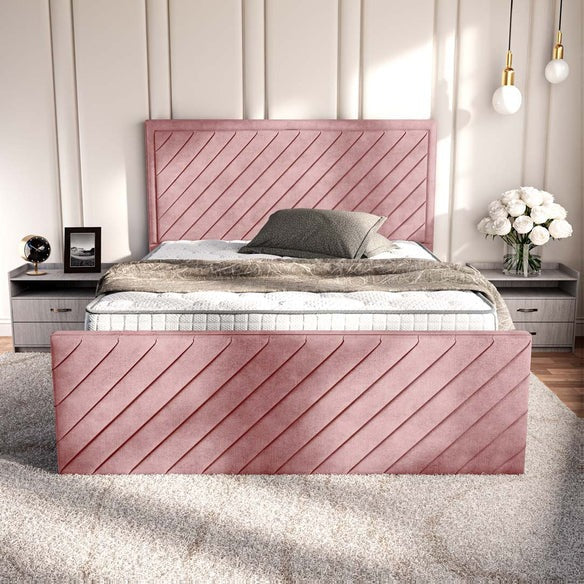 Oxford Upholstered Bed - Pink Coniston